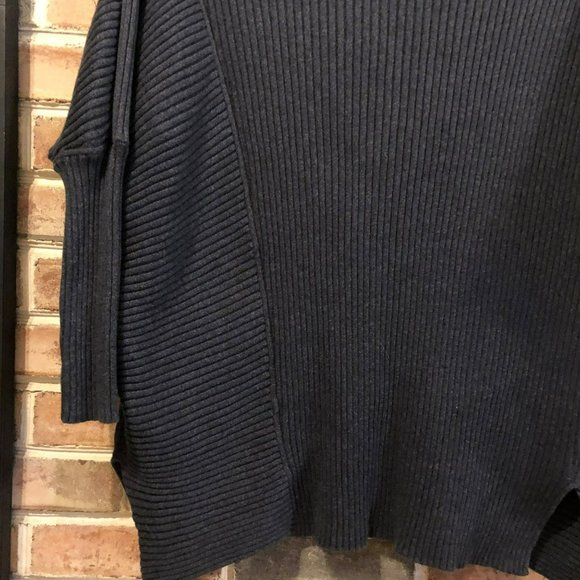 CAbi Cosmo Gray LS Zip Tunic Cardigan Oversized XS Ribbed #3366 - Picture 6 of 9